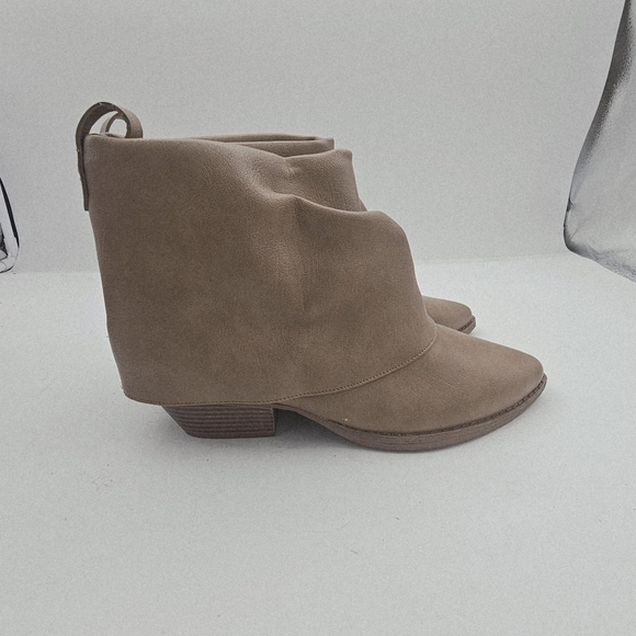 Zodiac Malina Foldover Cuff Western Booties Cognac Size 9 - Picture 4 of 10